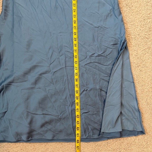 Lauren Ralph Lauren Satin Charmeuse Midi Slip Dress Pale Azure Blue 10 - Picture 7 of 7